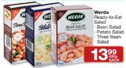 Werda Ready-to-Eat Salad Bean Salad/Potato Salad/Three Bean Salad-420gm Each