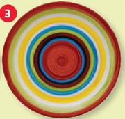 Hand Painted Striped Dinner Plate Assorted
