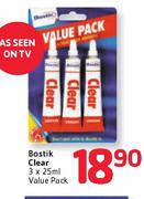 Bostik Clear-3 x 25ml