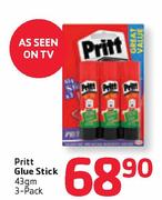 Pritt Glue Stick-43gm-3's Pack