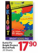 Butterfly Bright Project Board Pads-20 Sheets