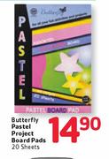 Butterfly Pastel Project Board Pads-20 Sheets