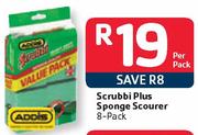 Scrubbi Plus Sponge Scourer-8's Per Pack