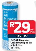 PnP All Purpose Cleaning Wipes On A Roll Blue-Per Pack