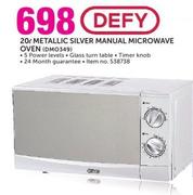 Defy 20Ltr Metallic Silver Manual Microwave Oven DMO349