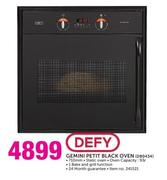 Defy Gemini Petit Black Oven DBO434