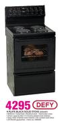 Defy 4 Plate Black Solid Stove DSS497