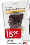 Clicks Sliced Biltong-50g