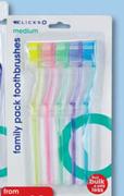 Clicks Adult Toothpaste 5 Family Pack