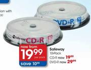 Safeway 10 Pack DVD-R-Per Pack