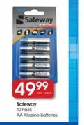 Safeway 10 Pack AA Alkaline Batteries-Per Pack