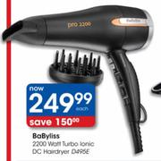 Babyliss Turbo Lonic DC Hairdryer-2200W