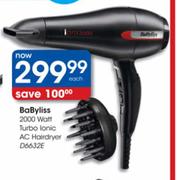 Babyliss Turbo Lonic AC Hairdryer-2000W