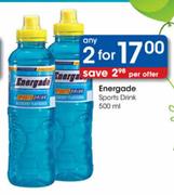 Energade Sports Drink - 2 x 500ml