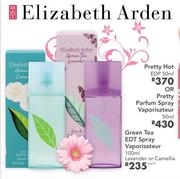 Elizabeth Arden Green Tea EDT Spray Vaporisateur Lavender or Camellia-100ml Each