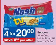Beacon All in One, Inside Story, Niki, Nosh or TV Bar-any 4's