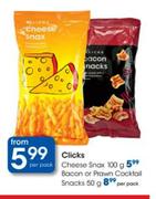 Clicks Cheese Snax-100g per pack