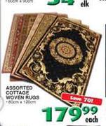 Assorted Cottage Woven Rugs-80cm x 120cm Each 