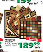 Assorted Modern Magic Rugs-80cm x 120cm Each