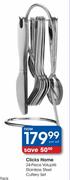 Clicks Home 24-Piece Volupte Stainless Steel Cutlery Set 