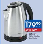 Safeway Stainless Steel Kettle-2Ltr Each