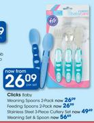 Clicks Baby Feeding Spoons-2 pack per set