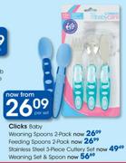 Clicks Baby Weaning Spoons-2 pack per set