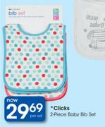 Clicks Baby Bib Set-2-piece per set