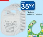 Clicks Baby Bib Set-2-piece per set