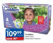 Cuddlers Value Pack Disposable Nappies-per pack