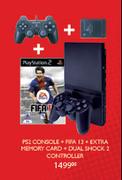 PS2 Console + FIFA 13 + Extra Memory Card + Dual Shock 2 Controller