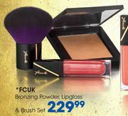 Fcuk Bronzing Powder, Lipgloss & Brush Set