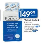 Patrick Holford Advanced Optimum Nutrition Capsules-60's
