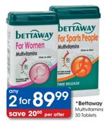 Bettaway Multivitamins Tablets-2x30's