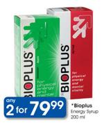 Bioplus Energy Syrup-2x200ml 