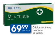 Clicks Milk Thistle Liver Tonic Tablets-60's