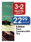 D.Licious Prisms Caramal Or Mint-79Gm Per Pack