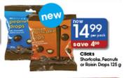 Clicks Shortcake Peanuts Or Raisin Drops-125Gm Per Pack