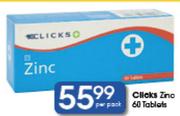 Clicks Zinc 60 Tablets Per Pack