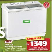 Defy Twin Tub Washing Machine-8kg (DTT160)