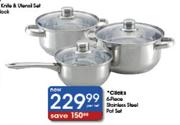 Clicks 6-Piece Stainless Steel Pot Set