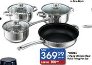 Clicks 7-Piece Stainless Steel Pot & Frying Pan Set