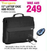 Targus 15" Laptop Case And Mouse