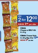 Clicks Cheese Naks-2's 4X24Gm