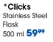 Clicks Stainless Steel Flask-500ml