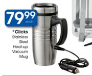 Clicks Stainless Steel Heat-Up Vacuum Mug-Each
