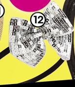 Grazia Silver Sequin Bow Alice Band