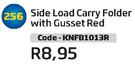 Side Load Carry Folder With Gusset Red KNFB1013R