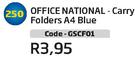 Office National Carry Folders A4 Blue GSCF01