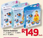 Starfish Swimvest 1-2 Years, 2-3 Years Or 3-6 Years Each
